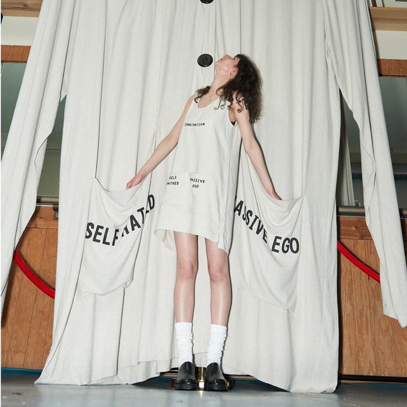 Fashion Brand Company Artist's Toolbox Linen Shift Dress Size S/M - Picture 5 of 12